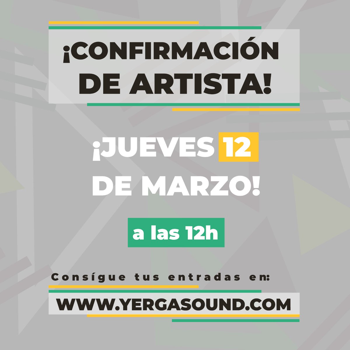 yergasound's tweet photo. 📣ATENCIÓN!📣 Jueves 12 de marzo a las 12.00h próxima confirmación #YergaSound 💥¿Ya sabes quién es? Se admiten apuestas!! 🤗😏 #Festival #Alfaro #ViveYergaSound https://t.co/7Qz8WwbSah