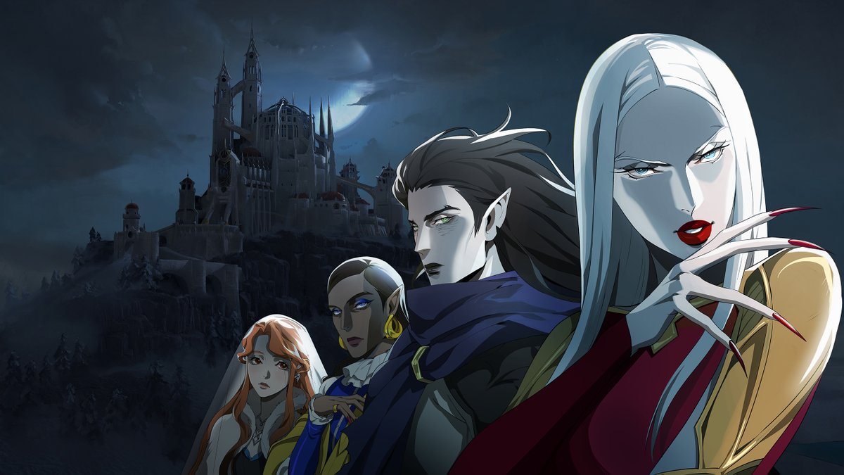 segseu's tweet photo. with s3 of castlevania out i can finally share this dream come true collab i was honored to do with @artofjosevega ✨✨✨✨🤩 amazing background done by him!!!!! ✨✨✨ https://t.co/ezUtMCVXAg