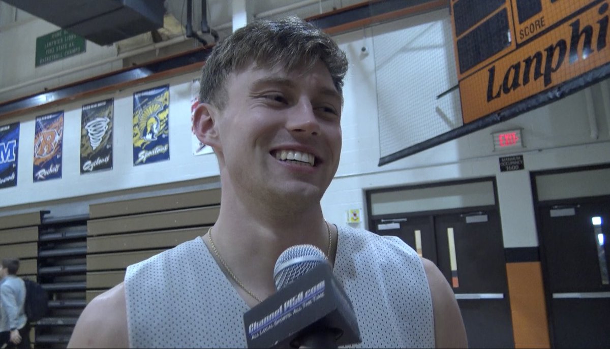 Channel1450com's tweet photo. Jaden "Cowboy" Snodgrass wasn't shy as the Lanphier Lion had the task of guarding a #TQT. From his fishing adventures with Broeker, Wrigley Field memories, grade school basketball teams, and his love for older women, Jaden made us all Beliebers this week. https://t.co/vEe3MjQUJI https://t.co/0ESLEEIDkP