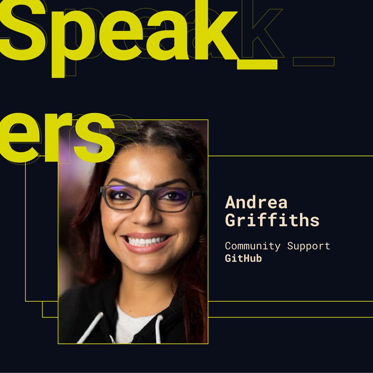 gitconfco's tweet image. Les presentamos a nuestra primer speaker confirmada ✨🥳
Andrea Griffiths @ALAColombia es parte del equipo de Community Support en @GitHub ⚡️
Originalmente de Cali, Colombia, Andrea es una inmigrante latina que trabaja en tecnología en los Estados Unidos.