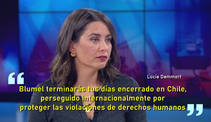 PiensaPrensa's tweet photo. Lucía Dammert a ministro Blumel: "@gblumel terminarás tus días encerrado en Chile, perseguido internacionalmente por proteger las violaciones de derechos humanos. El silencio es cómplice. Quiero crees que tú y el gobierno tomarán acción real frente a esto que no tiene nombre" https://t.co/E9DenxwttH