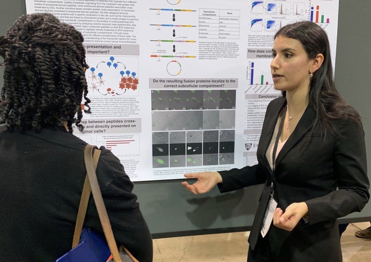ASCBiology's tweet photo. This project required a panel of ZsGreen-expressing cell lines which was undertaken by Therese, an undergrad who worked with me last summer. Here she is completely winning her poster presentation. #proudmentor
#ASCBTrainee #takeovertuesday #academicchat @timisstuck https://t.co/RXqjmDgd3Q
