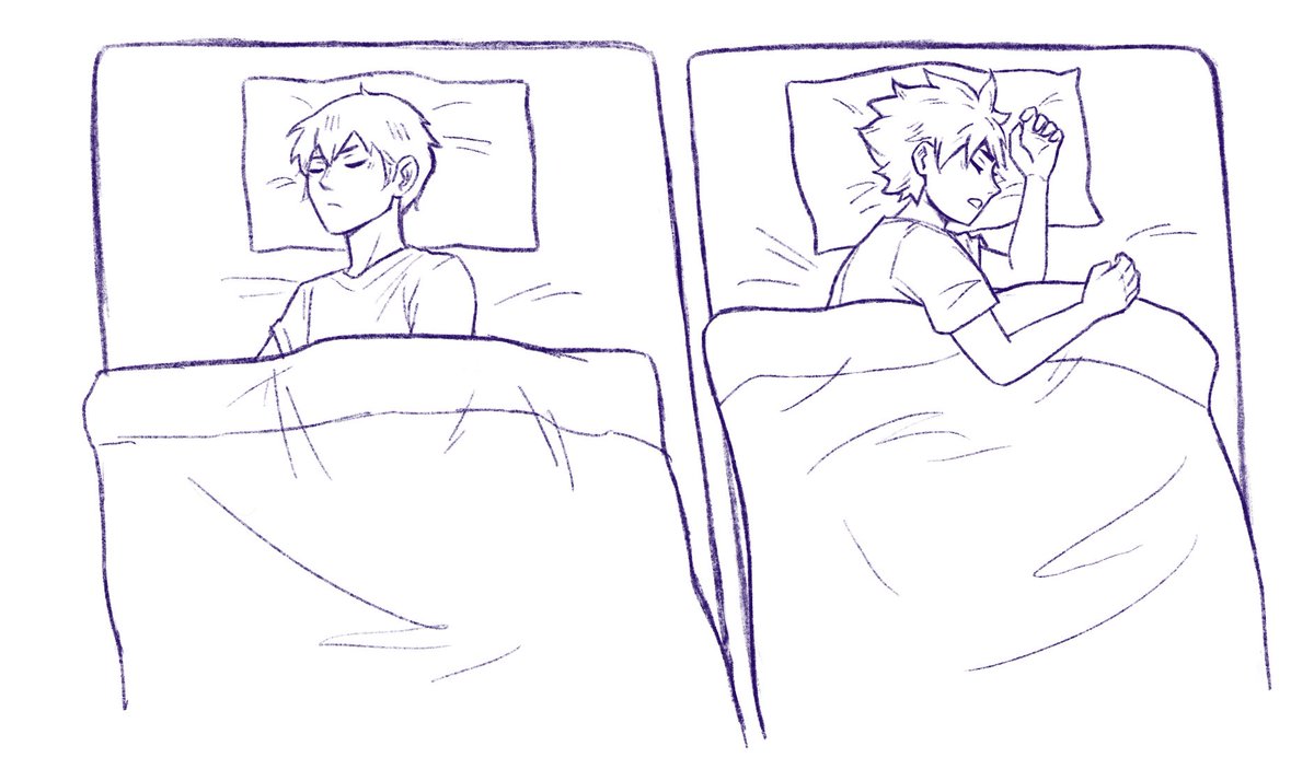 uhh since it's canon that they sleep next to each other.., 
#kagehina #haikyuu 