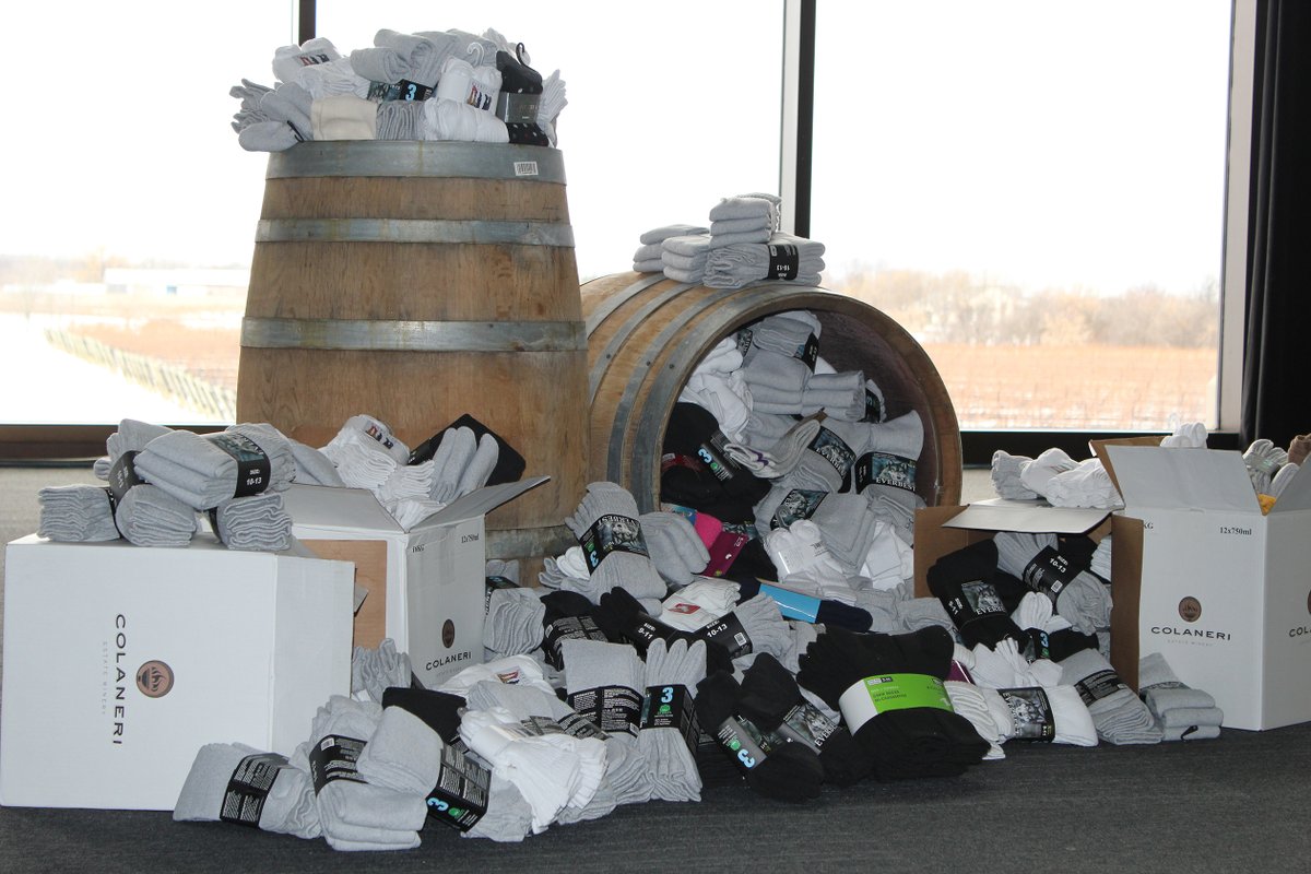 We're overjoyed to donate over 1200 pairs of socks to <a href="/communitycarest/">Community Care</a>! Thank you to all who brought in a pair of socks &amp; to our Wine Club members for helping to make this possible. We are so grateful for the community's support in helping those in need. 

#colaneriesatewinery