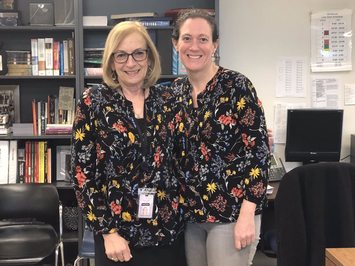 English dept is seeing double! #twinday #spiritweek2020
