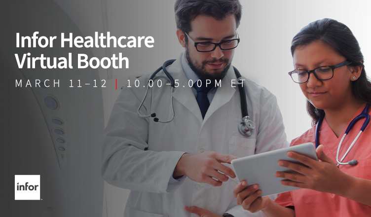 InforHealthcare's tweet photo. HIMSS may be cancelled but the show must go on! Tomorrow we will be launching the Infor Healthcare Virtual Booth, where you can speak with Infor experts online and browse exclusive assets. Learn more and register here:  https://t.co/qfJRq1hT9F https://t.co/ZI5Ptkvaj4