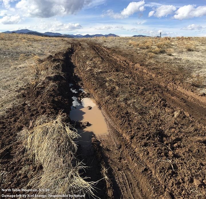 EamonTheWheaten's tweet photo. Seriously, @XcelEnergyCO? This is a travesty! Outdoor enthusiasts know better than to use the trails when they’re muddy. Why don’t you??? #trails #Colorado #NorthTable https://t.co/HUHA3PNT5i