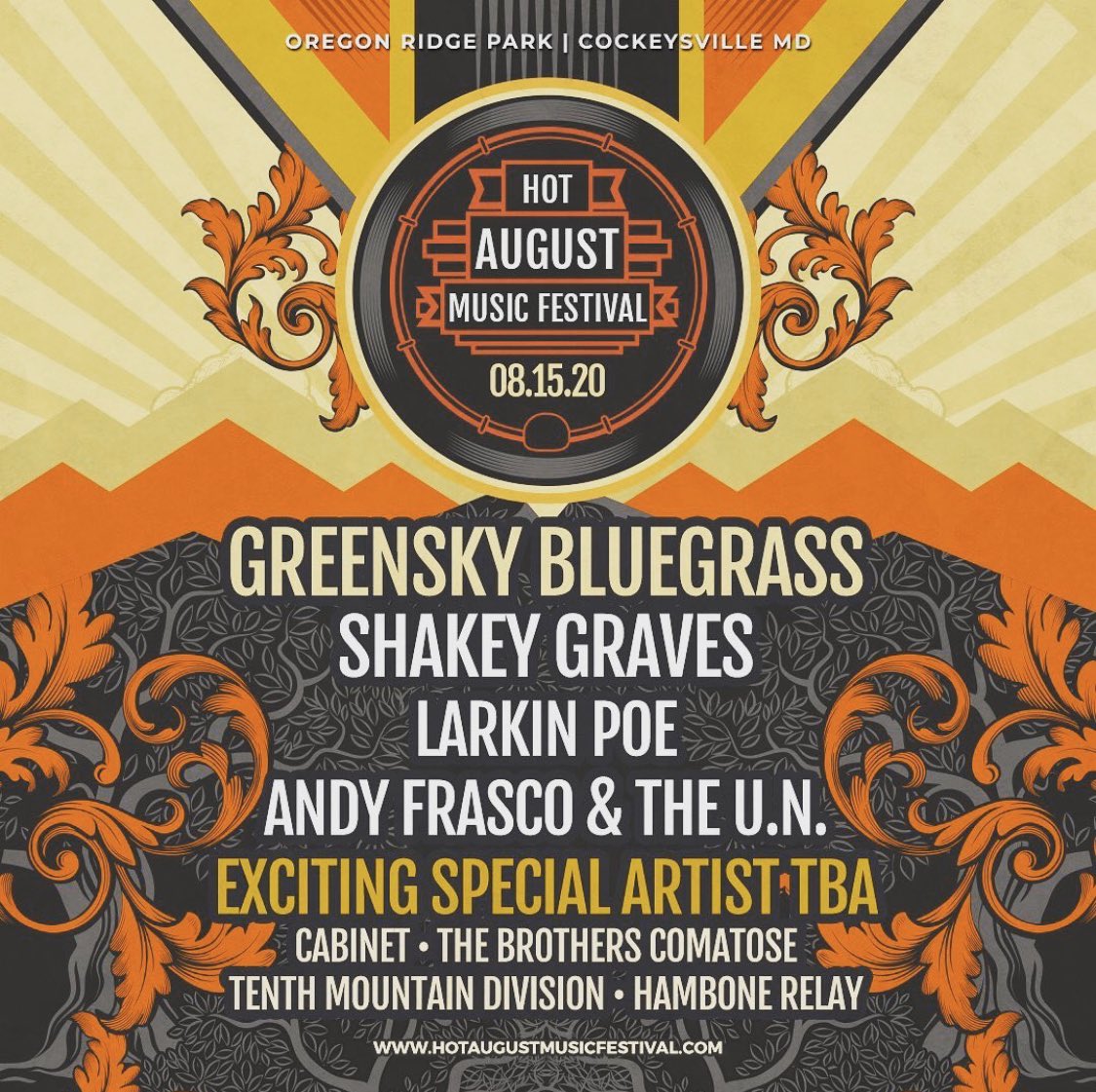 We're looking forward to headlining the <a href="/HotAugustMusic/">Hot August Music Festival</a> Festival with our friends <a href="/andyfrasco/">andyfrasco</a>, <a href="/cabinetmusic/">Cabinet</a>, <a href="/broscomatose/">Brothers Comatose</a> and many more! Head to hotaugustmusicfestival.com for tickets and more info.