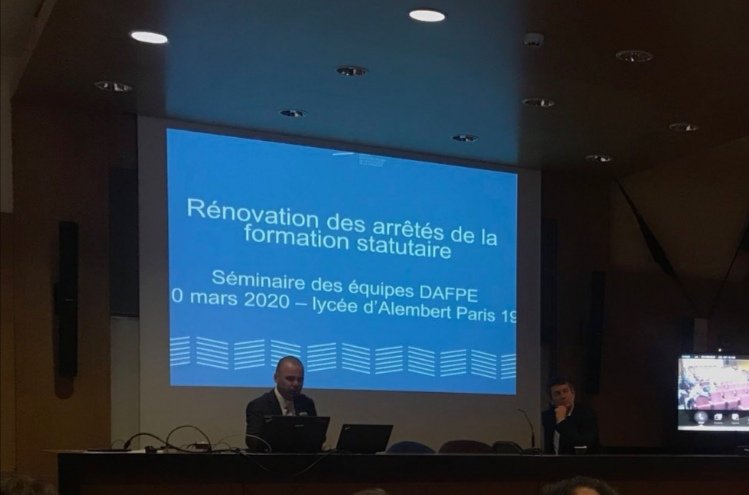 Bertrand Secher (@bertrand_secher) on Twitter photo Aujourd'hui, séminaire des DAFPE à Paris et présentation des nouveaux arrêtés de la formation statutaire. Des compétences métiers clairement identifiées et un cadre au service de l'individualisation. <a href="/Ih2ef/">IH2EF</a> <a href="/CTorossian_Off/">Charles TOROSSIAN</a> <a href="/acpoitiers/">Académie de Poitiers</a> Aujourd'hui, séminaire des DAFPE à Paris et présentation des nouveaux arrêtés de la formation statutaire. Des compétences métiers clairement identifiées et un cadre au service de l'individualisation. <a href="/Ih2ef/">IH2EF</a> <a href="/CTorossian_Off/">Charles TOROSSIAN</a> <a href="/acpoitiers/">Académie de Poitiers</a>