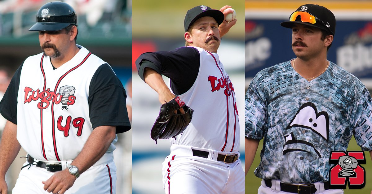 LansingLugnuts's tweet photo. In 25 years of Lugnuts baseball, we've seen legendary facial hair, headlined by Sal Fasano, Griffin Murphy, and Brock Lundquist.

Who sported the best 'stache? #Lugnuts25 #StillNuts https://t.co/Ewn5bmvtL9