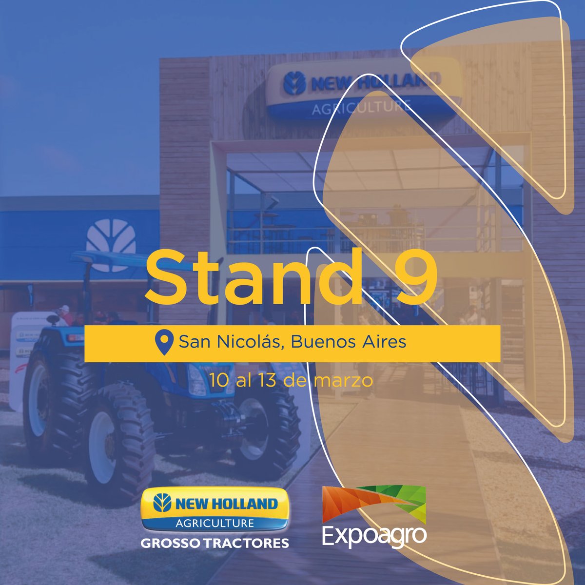 GrossoTractores's tweet photo. ¡GROSSO TRACTORES ya llegó a EXPOAGRO!
Te invitamos a conocer nuestra FINANCIACIÓN EXCLUSIVA.
Además, vas a poder presenciar el lanzamiento de NUEVAS UNIDADES New Holland. ¡Te esperamos en el Stand 9!
#Box9 #GrossoTractores #NewHolland #Expoagro #Financiación #Nuevas #Unidades https://t.co/PWGgjkl4om