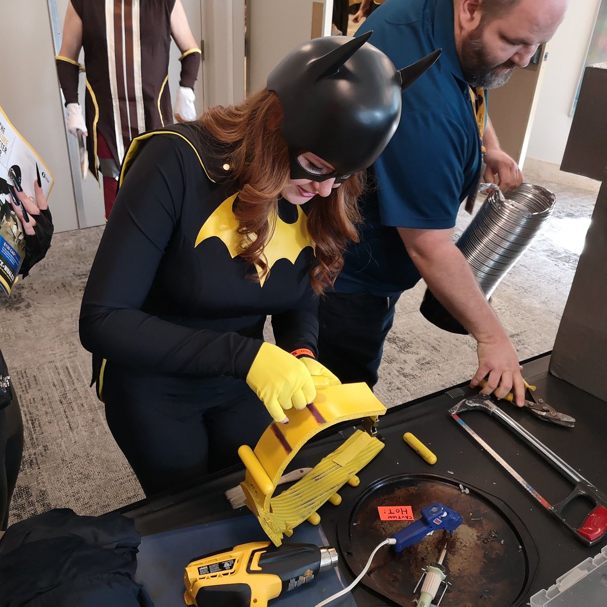 TealePB's tweet image. Excited about this year&apos;s @capcitycomic. The @VicToolLibrary #Cosplay repair booth will once again be up and running. 

I hope you don&apos;t need our services, but in case you do, we got your back... also appendages, accessories, weapons, wings, you know... cosplay stuff. #YYJ