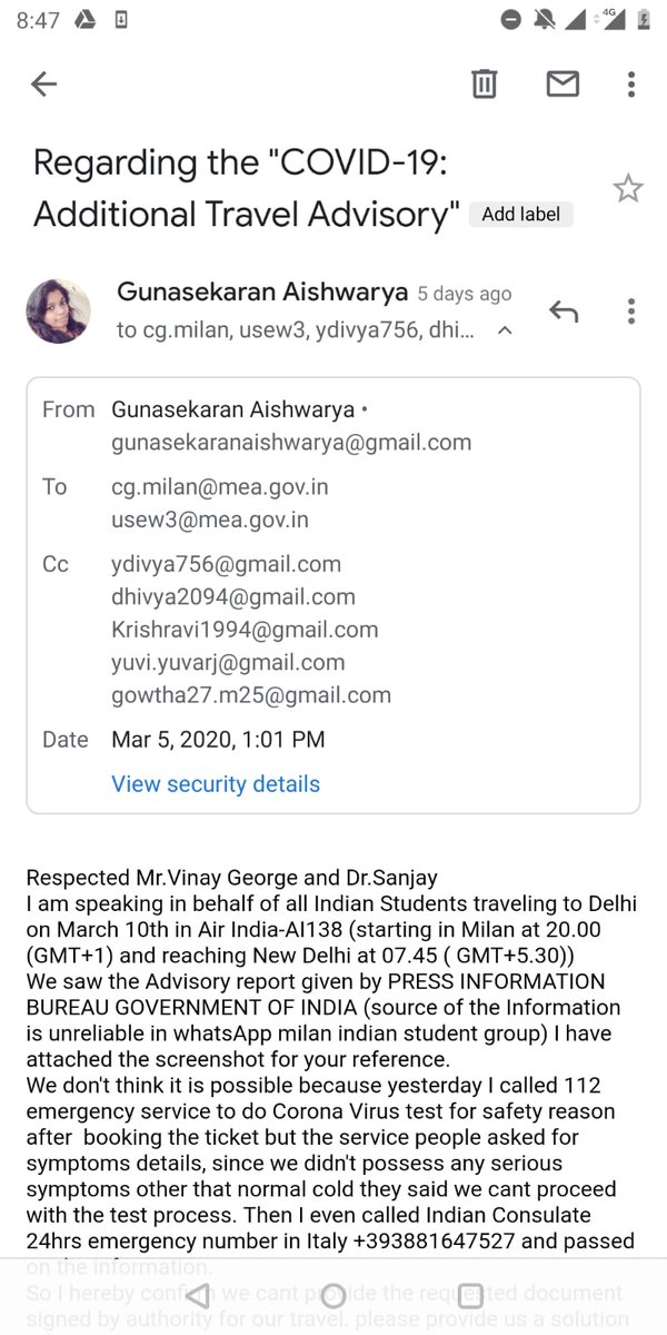 krishhravi's tweet photo. Indian students are stranded in Milan Airport Italy because of Careleseness of Indian consulate, Italy and Airindia Airlines

Needed help from Indian Govt for taking Indian students to India 

#pmmodi
#MEAIndia
#indianstudentsstrandedinItaly https://t.co/InWUF6NhCx