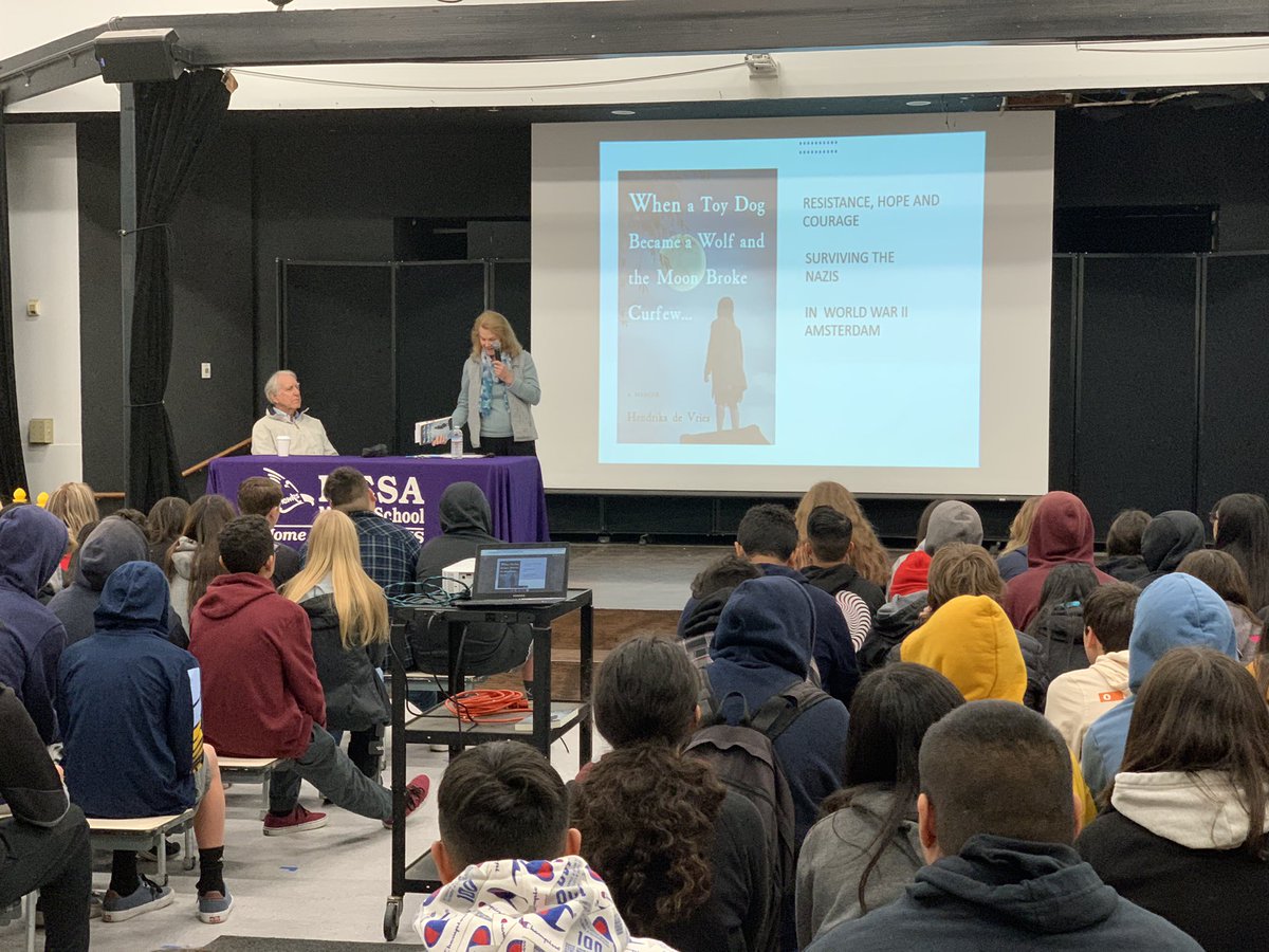 hawks_of_mesa's tweet image. Mesa students heard 1st hand accounts of the impact of The Holocaust &amp;amp; war in Sudan today. Thank you Josef Jok &amp;amp; Hendricka de Vries for sharing your amazing stories. You helped to build #globalawareness &amp;amp; #empathy in our students. It was a great day.