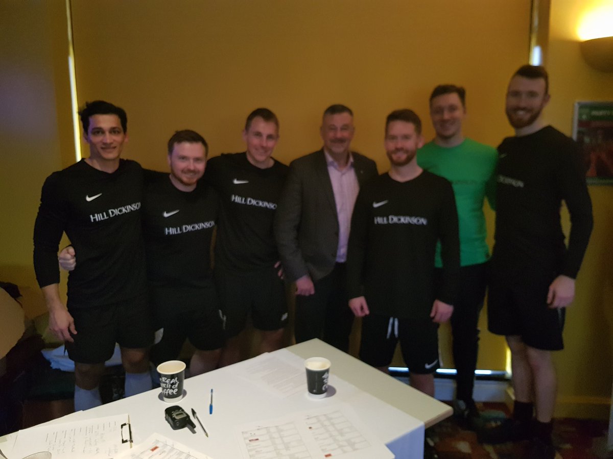 MarkOwen_HD's tweet photo. Reaching the semi finals wasn't a bad start for @HillDickinson FC this afternoon.

Great way to make new contacts and raise nearly £300 for @WhitechapelLiv!

Thanks to @BusinessFives for setting it up and @Realaldo474 for coming down! https://t.co/qkkalYTfnw