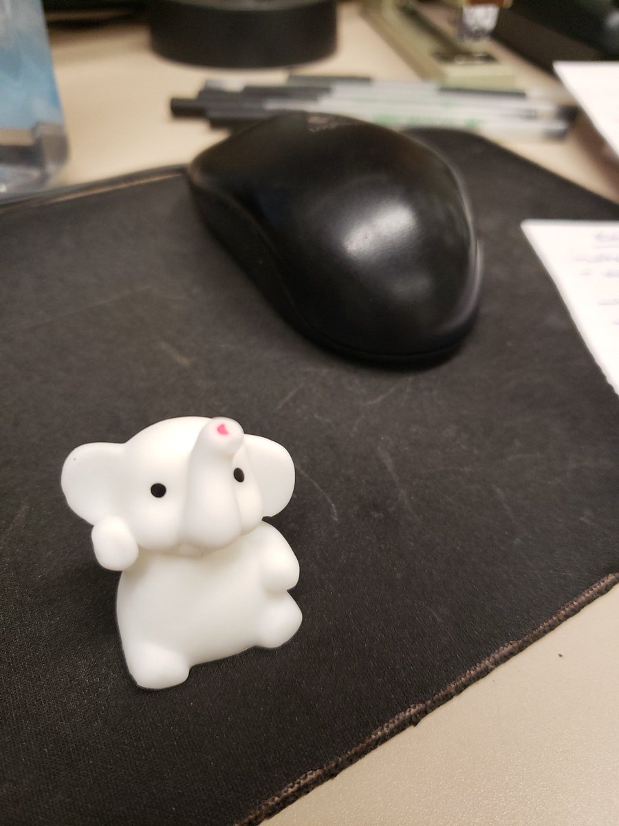 thomastredway's tweet photo. In case you need a smile today, this little elephant is cheering you on! #tredwaylibrary #augie #augustanacollege #springbreakisalmosthere #justbreath https://t.co/RPTb3Txqia