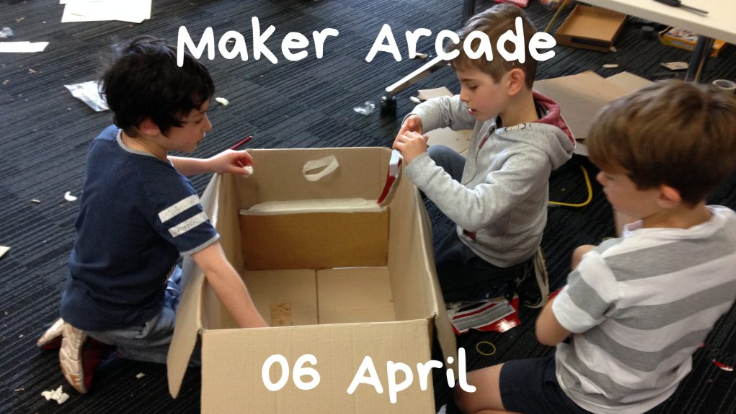 MakerDojo's tweet photo. 4 more weeks until MakerDojo returns and we can't wait. 
Make cardboard arcade games, level them up with some coding and then make trailers to promote your games using green screen technology. Secure your spot at https://t.co/Pzil0pNVzD. https://t.co/F5SGdLDfFc