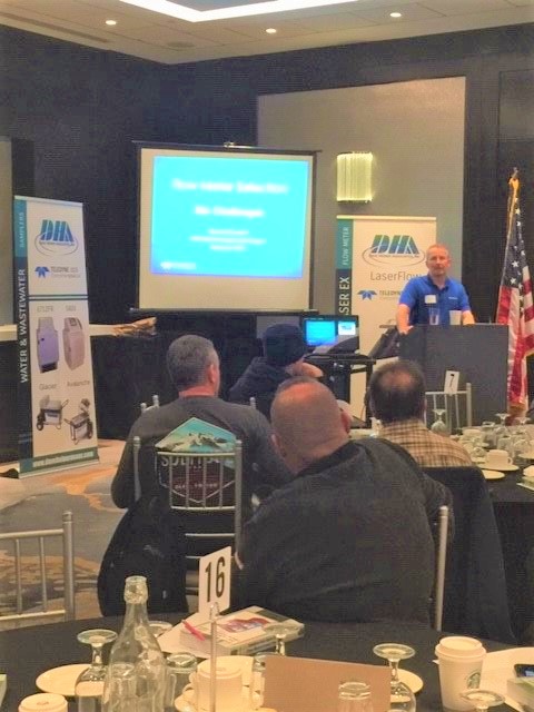 TeledyneIsco's tweet image. #TeledyneISCO’s Richard Skradski addressing the @NJWEA Technology Transfer Conference today. 

Presenting #LaserFlow and #LaserFlowEx to collections experts. 

#Water #WasteWater