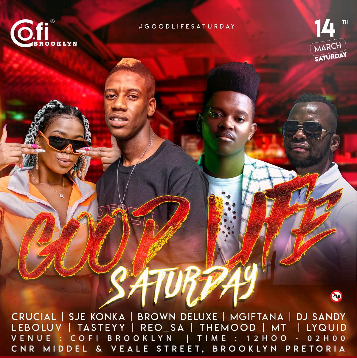 BrownDeluxe_SA's tweet photo. Confirmed @Cofi_Brooklyn this Saturday for #GOODLIFESATURDAY 
🎹 https://t.co/BZ9dKMlRmS