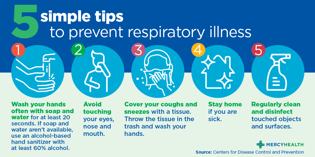 There are several simple steps you can take to help prevent illness. Make these part of your routine: 
#respiratoryillness