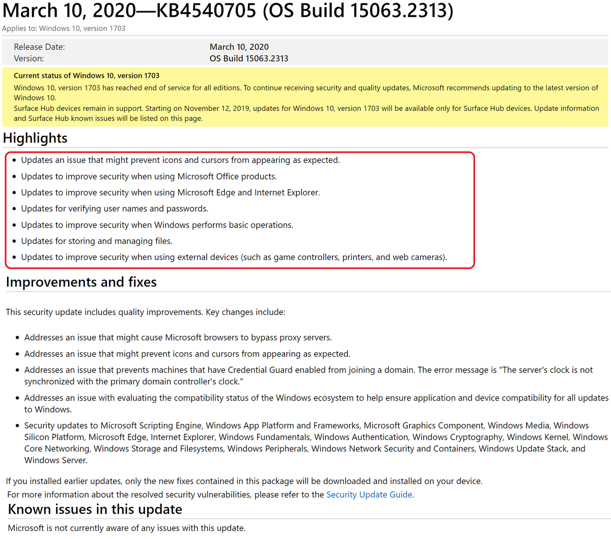 windows 10 1703 issues windows 10 1703 issues