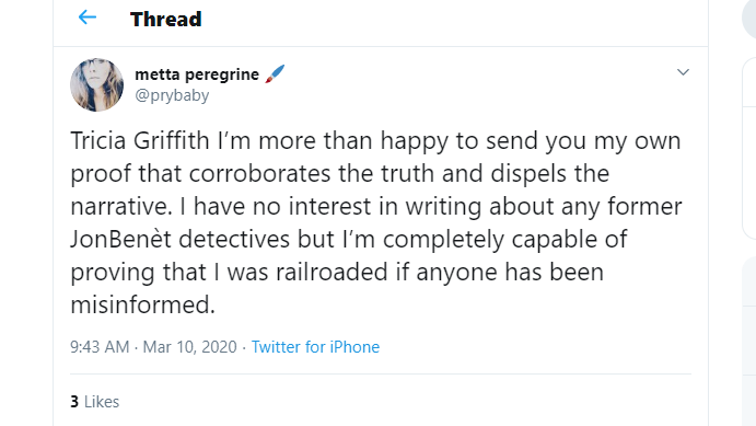 websleuths's tweet photo. I don’t need to speak to you. I've seen the court documents. You have  2 stalking restraining orders, one no-contact order, and an arrest warrant in  3 different states! YOU ARE A STALKER. You are not welcome on Websleuths
Please get some help for the sake of everyone involved. https://t.co/5XUShY1TKp
