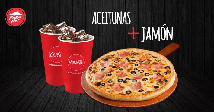 PizzaHutVzla's tweet photo. Seguimos on fire🔥 con nuestras promos #PizzaHut🍕.
.
Aceitunas + jamón: Una delicia que espera por ti🤤
.
1 Pizza Grande + dos Coca-Colas ¡TODO UN BOOM DE SABOR💥!
.
Llévate a tu media naranja a disfrutar de esta súper promo #HutCombo
.
🍕#HutCombos
🍕#PizzaHutVzla https://t.co/1Tt33809Na