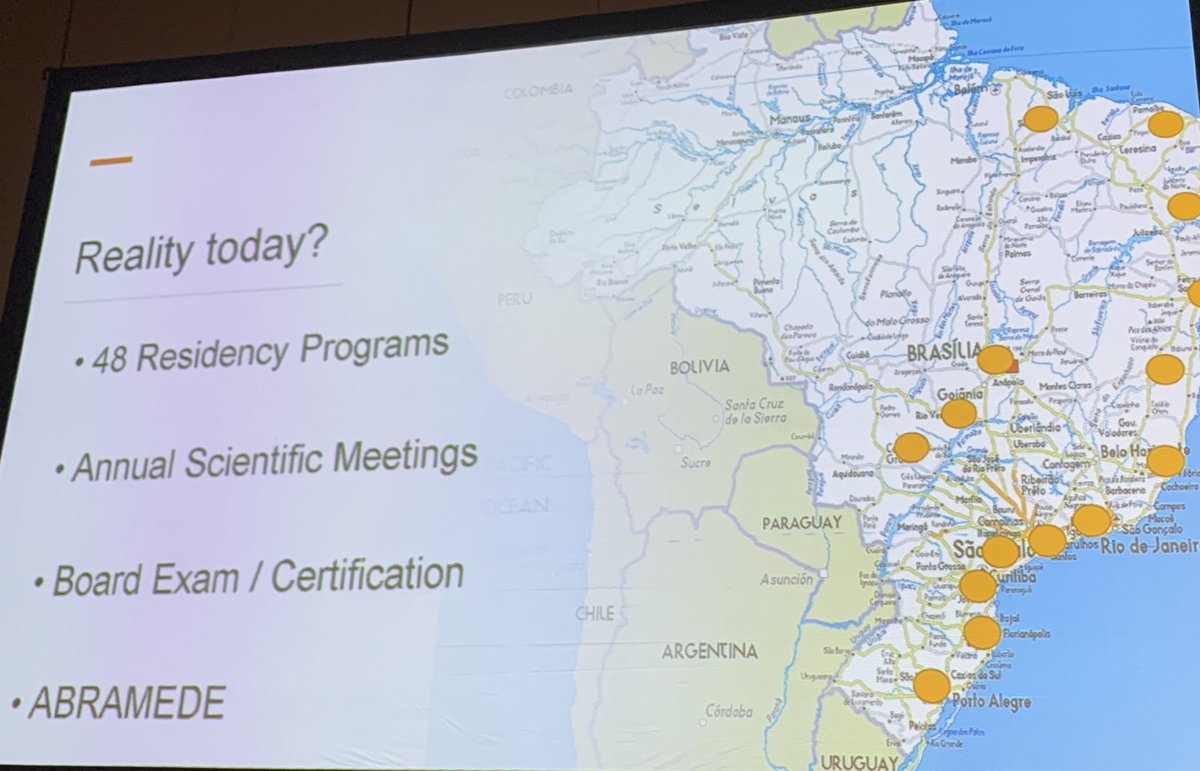 StonyBrookIEM's tweet photo. @aprfreitas Dra Freitas: 48 EM residencies in Brasi with a professional association, annual meeting and board certification! @developingem #devem2020 #stonybrookiem #iem #internationalem #emdevelopment #em https://t.co/p0AJTfin3w