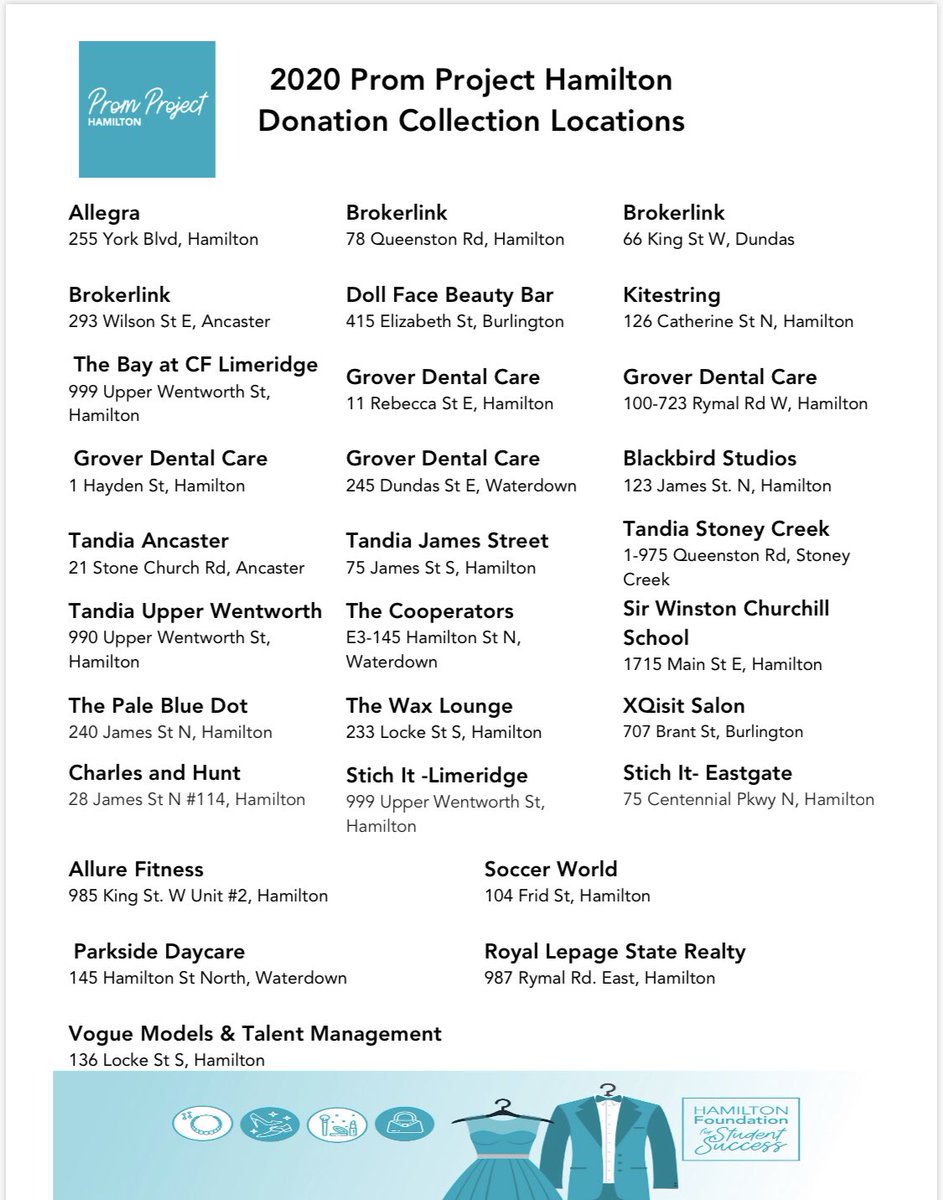 #PPH2020 Donation Collection Locations <a href="/allegrahamilton/">Allegra</a> <a href="/BrokerLinkCA/">BrokerLink</a> @kitestring <a href="/GroverDental1/">Grover Dental Care</a> <a href="/TandiaTweets/">Tandia</a> <a href="/Churchill_HWDSB/">Sir Winston Churchill SS</a> <a href="/HamFdnSS/">Hamilton Foundation for Student Success</a> <a href="/TRUEHAMILTONIAN/">TRUE HAMILTONIAN</a> <a href="/CHCHNews/">CHCH News</a> @jhshamilton <a href="/HWDSB/">HWDSB</a> <a href="/JOConnorHWDSB/">Joseph O'Connor</a> #HamOnt #community #giving #upcycle