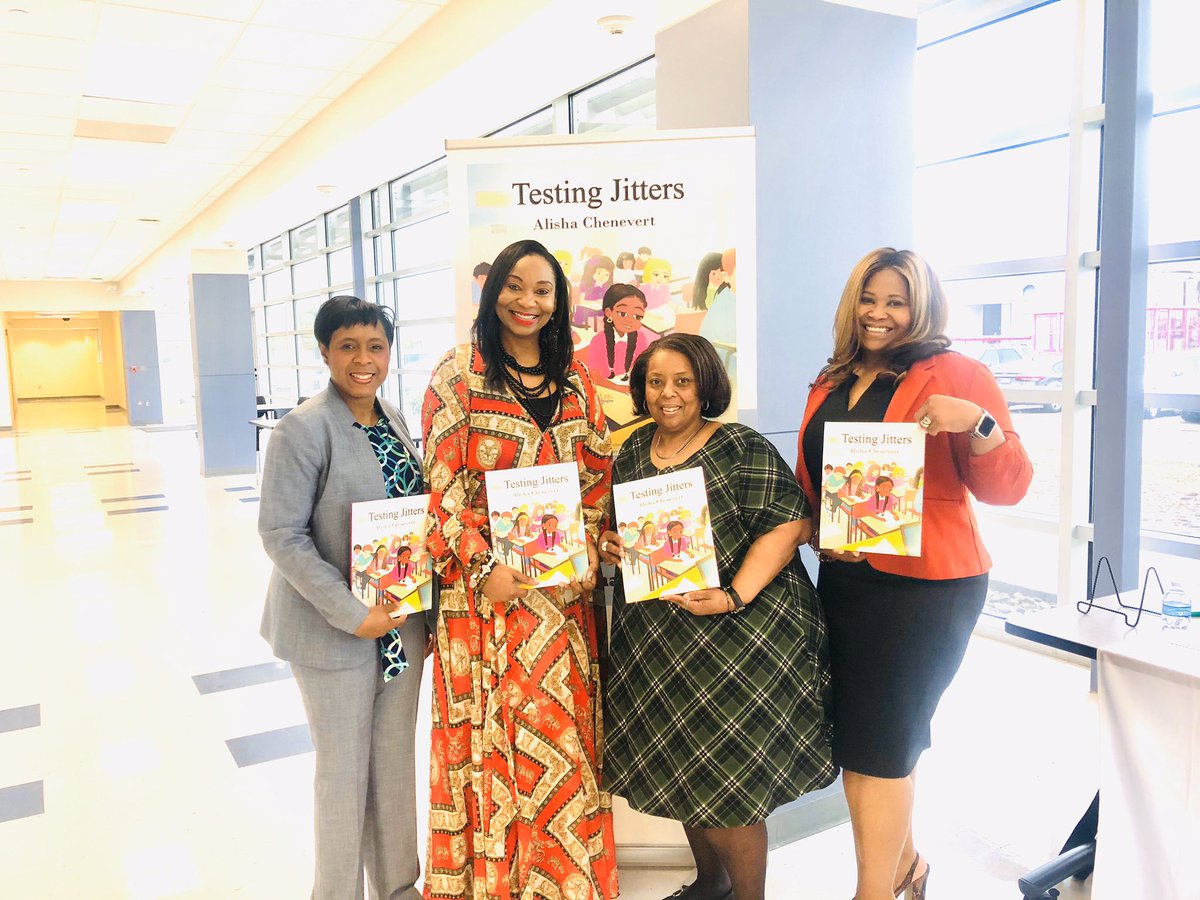 AlishaChenevert's tweet photo. A morning for the books in East Baton Rouge Parish! Had an opportunity to greet elementary counselors and share my inspiration for Testing Jitters. Director Tirza Brazier surprised each of her counselors with a copy. @EBRSchools @wileybrazier @MelaninOrigins #testingjitters https://t.co/AFdCn9673L