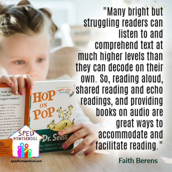 SPEDHomeschool's tweet photo. "Many bright but struggling readers can listen to and comprehend text at much higher levels than they can decode on their own. So...accommodate and facilitate reading." - Faith Berens
https://t.co/yPjPos2HE6
#readinglevels #homeschool #spedhomeschool https://t.co/F63VBJHNhu