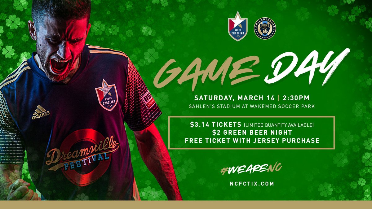 NorthCarolinaFC's tweet photo. Celebrate Pi Day with us on Saturday! 🥧Tickets for our home match go on sale TOMORROW for just $3.14 

#WeAreNC https://t.co/zqytSJxP3h