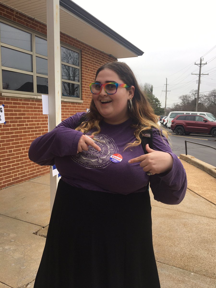 opossumcryptid's tweet photo. #IVoted #ivotedforbernie First vote ever! Proud that it was for @BernieSanders https://t.co/A9ehyqvNjP