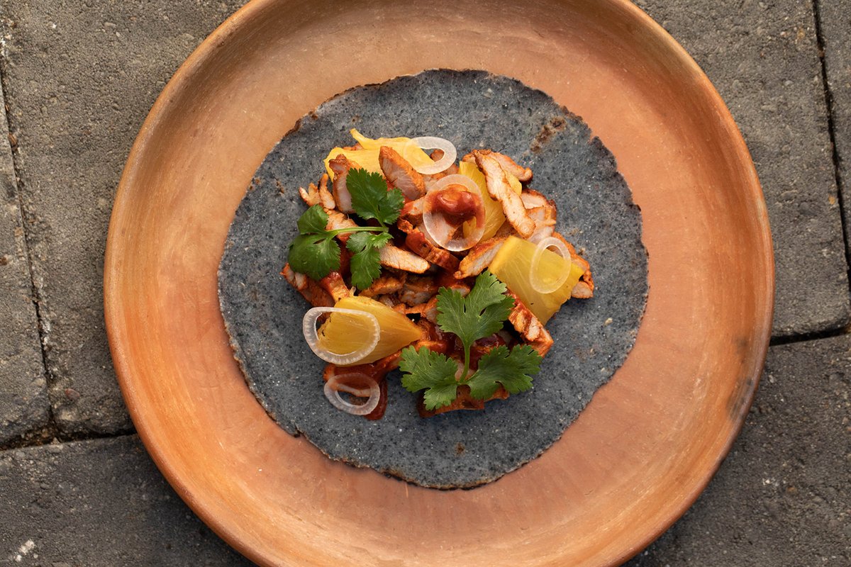 Taco Tuesday is coming in hot off the trompo! Join us from 3-pm on Tuesdays for $5 tacos, 1/2 off cocktails, 1/2 off draft beer. Tacos al Pastor featuring trompo-roasted pork and pineapple, white onion, cilantro, and salsa morita #lacalenda #buenprovecho