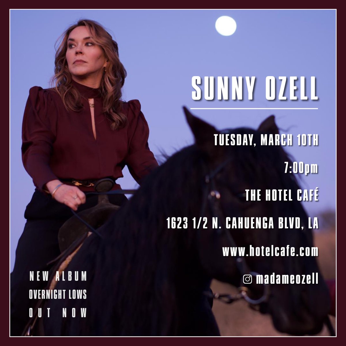 sunnyozell's tweet photo. Tonight at @thehotelcafe from 7pm.
Get your tickets here: https://t.co/Bn9qyglbsf
#OvernightLows #TheHotelCafe https://t.co/N1pJNO5z6X