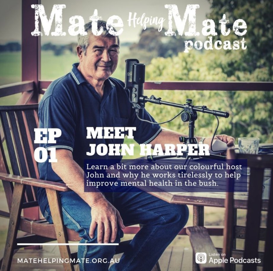 Mate Helping Mate is a new podcast by wheat and sheep farmer, John Harper, that aims to raise awareness of mental health and mateship in the bush  🌾Click here to read more: buff.ly/3cJ7MsL