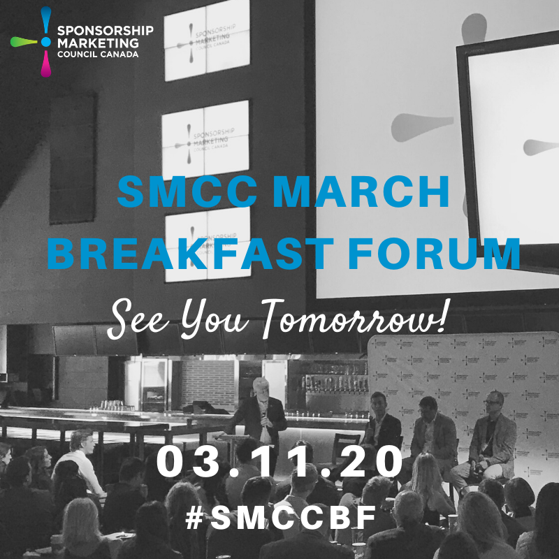 SMCC_CCC's tweet photo. We look forward to seeing everyone tomorrow at Real Sports Bar & Grill for the March #SMCCBF! Haven't registered yet? Onsite registration opens at 8:00 AM in the main lobby. Send your questions for our speakers in advance of tomorrow to info@sponsorshipmarketing.ca https://t.co/OfDQdwJRmD