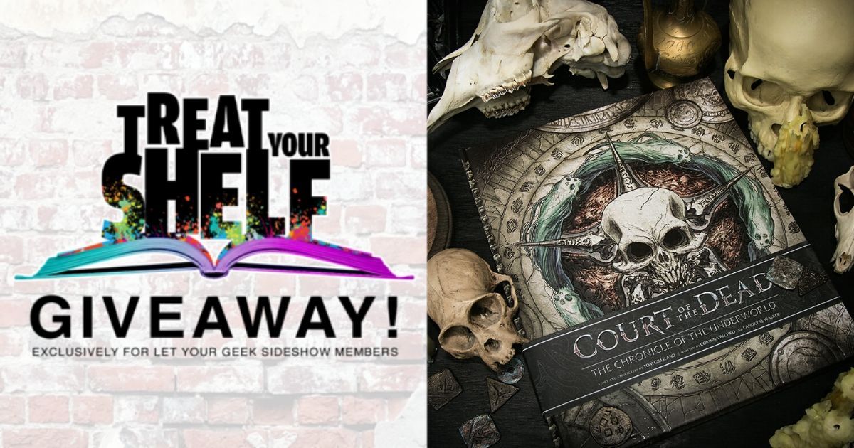 collectsideshow's tweet photo. It’s another episode of Treat YourShelf! Join us #LIVE at 4 PM PST in the #ChatCave as we check out the @CourtoftheDead: The Chronicle of the Underworld and #GIVEAWAY the book to a member of the #LetYourGeekSideshow Facebook group!

Watch and enter at https://t.co/rhVGetaBFW! https://t.co/7Hp2iLAvt7