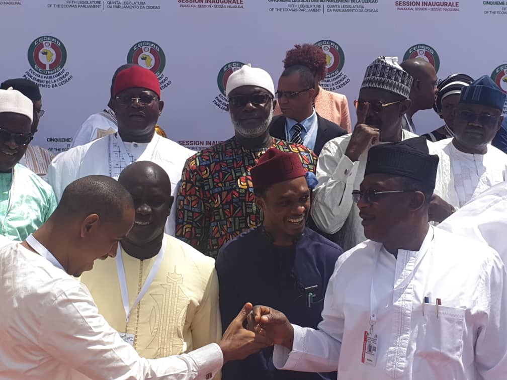 The Senator Representating Imo East Senatorial District and the Leader of the Peoples Movement Sen <a href="/EzenwaOnyewuchi/">Senator Ezenwa Francis Onyewuchi</a>, Senator Obinna Ogba, Senator <a href="/Biodun_Olujimi/">Sen Biodun Olujimi</a> and other delegates from the National Assembly at the Inaugural Session of the fifth Legislature of the Ecowas