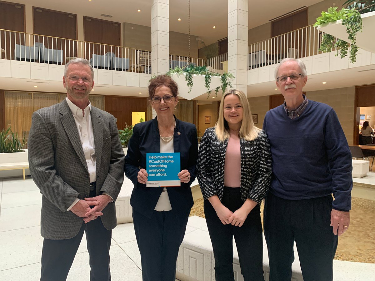 It’s Day 2 of <a href="/HabitatNC/">HabitatNC</a> 's #WeekofAction! Today, we met with state legislatures at the General Assembly to discuss the urgent need for affordable housing in our community. Shout out to these local reps for showing their housing support! #CostofHome