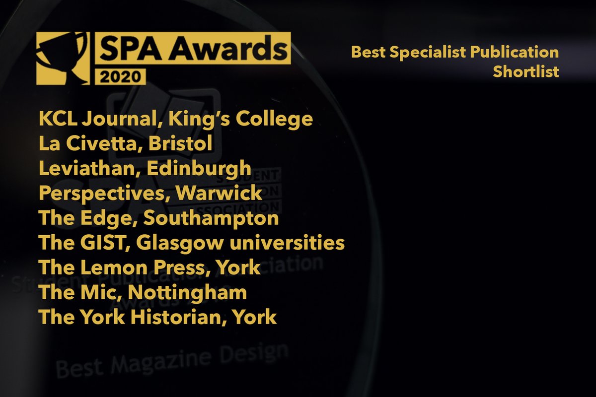 And the full shortlist for Best Specialist #SPAawards #SPANC20