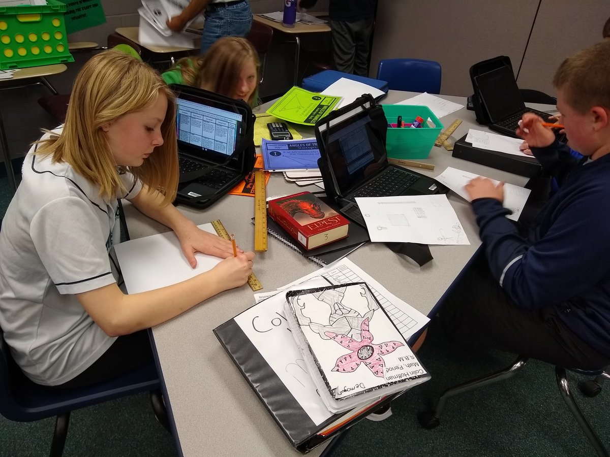 MVMSMiller6's tweet photo. Real world menu projects and triangle scavenger hunt #tlap #TeamMVMS https://t.co/iwOFCmIo37