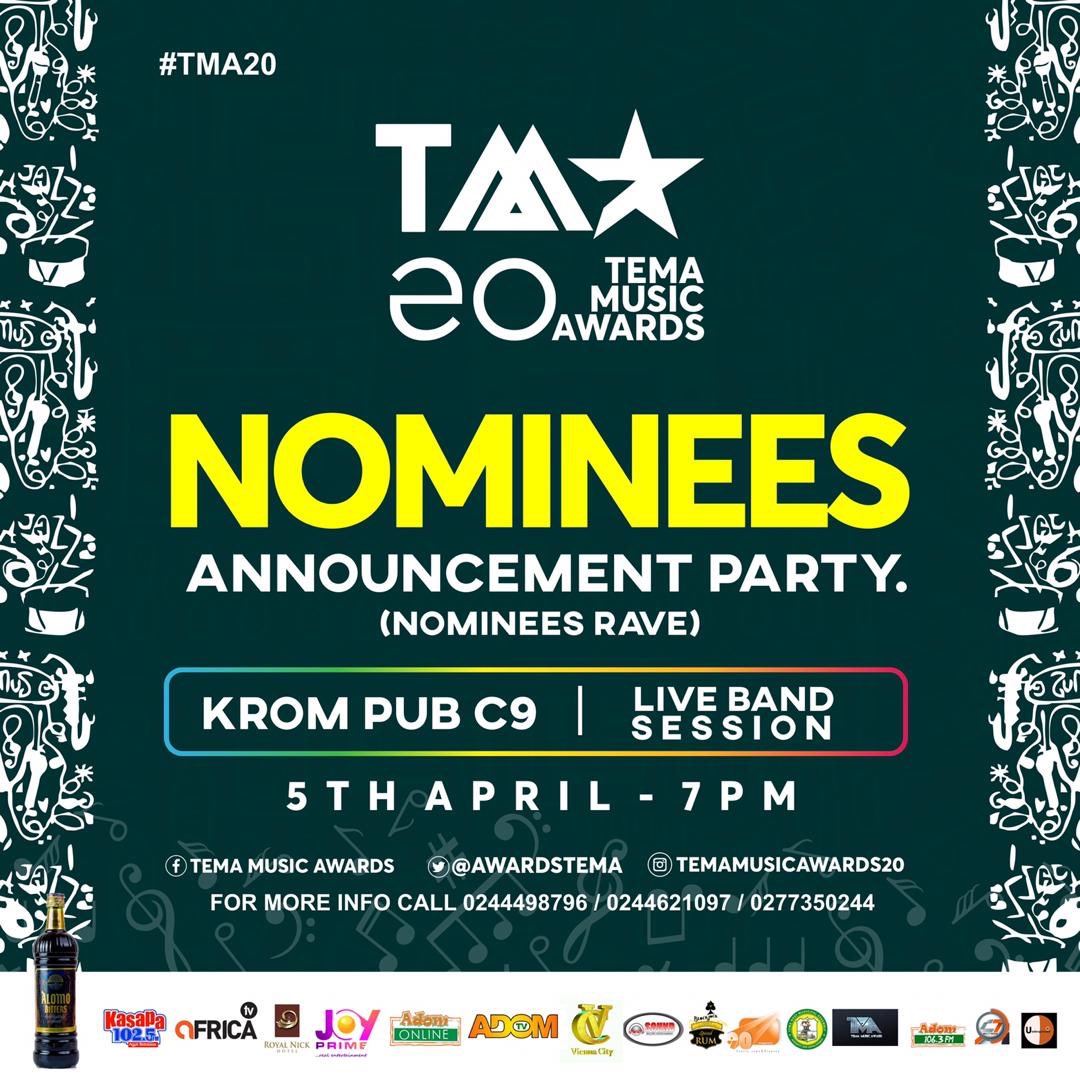 AwardsTema's tweet photo. Be part of this great experience #TemaMusicAwards @sarkodie @cabumonline @dkbghana @kwawkese @KwesiArthur_ @wendyshaygh @MOGBeatz @deborahvanessa7 @captainplanetgh @possigee @utvghana @r2bees @Donzy_Chaka @KAYWAbeatz @krymimusic @andydosty @ponobiom @sarmie_gh @kleffofficial https://t.co/0XZwcoAkCl