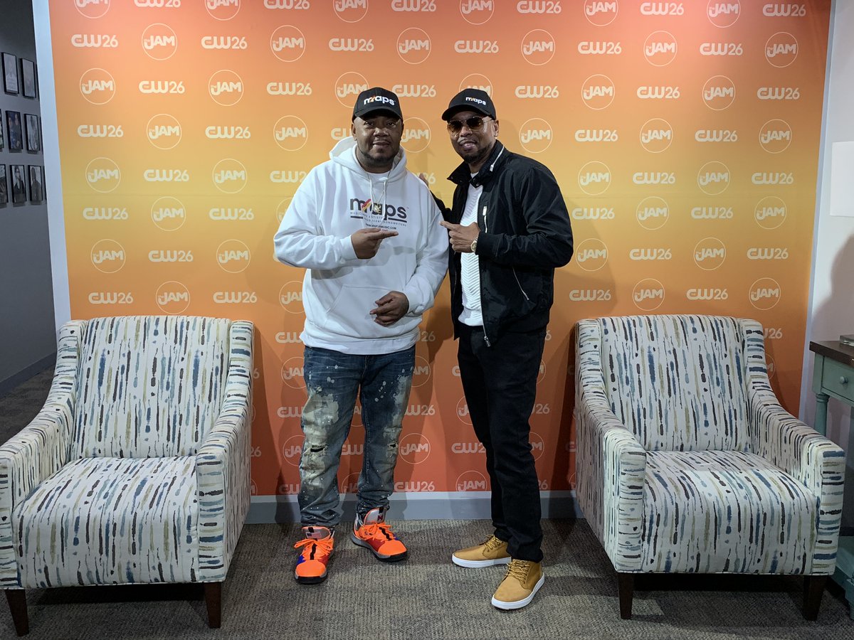Maps4Music's tweet photo. Check out #MAPS4MUSIC co-founders @Producertoxic and @TWISTAgmg taping for @TheJamTVShow! If you missed today's show, check back on Friday morning to learn more about this new and innovative music school in #Chicago! 📺 https://t.co/bzYl1u7hzu