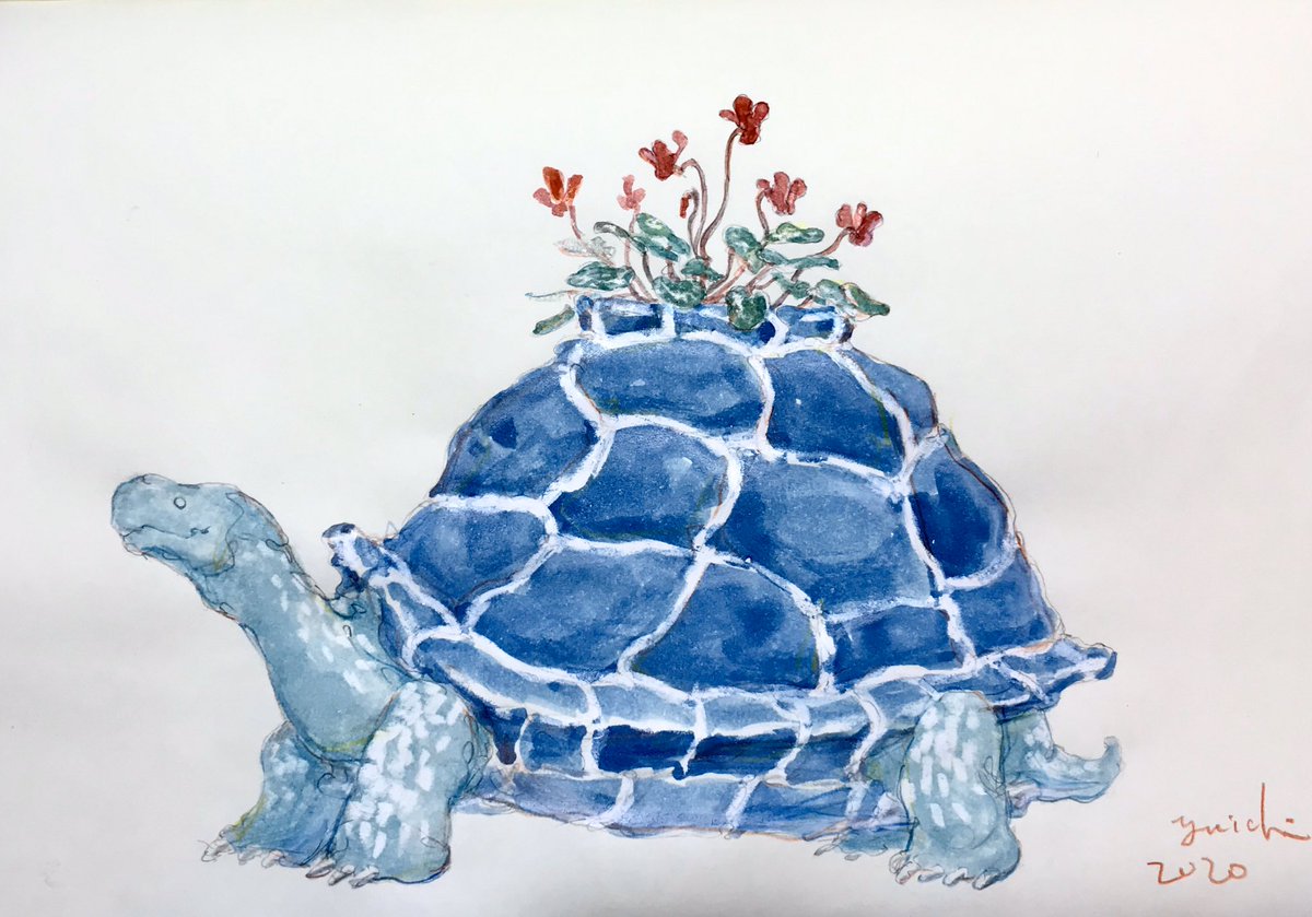 「2020/03/11 Wed.  
いつまでも枯れないで。
#砂滑博物館 」|sano yuichiのイラスト