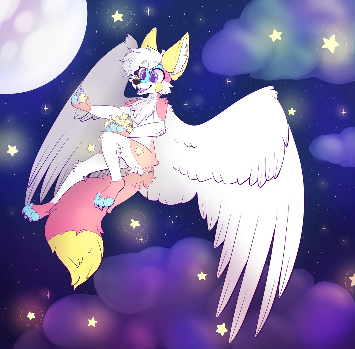 ZeppelinPress's tweet photo. Play amongst the stars with this new piece by @lizfoxyartis 

#zeppelinpress #furryart #fursona #ocart #furryartist #digitalart #artistontwitter #furrycharacter #furryfandom https://t.co/V08juqMM3l
