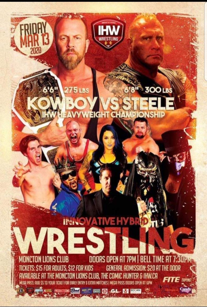 kowboymh's tweet photo. This Friday ! Sometimes brothers gotta fight ! #superheavyweights #wrestling @WrestlingIHW @thebrodysteele @KardinalSinners https://t.co/A5twLdFQyS