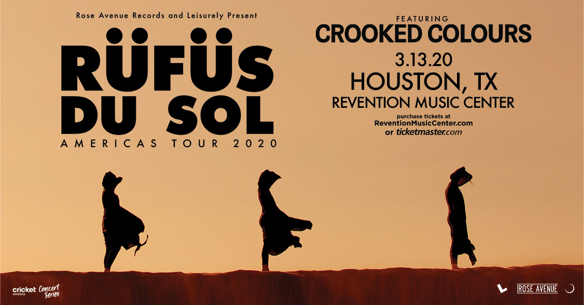 🌙TICKET GIVEAWAY TIME☀️

2 Standard tickets to see <a href="/RufusDuSol/">RÜFÜS DU SOL</a> at @reventioncenter 3/13.

• Must Follow <a href="/freeticketshtx/">Free Tickets HTX</a> and @reventioncenter

• RT This Post 

• Tag A Friend  

Winner announced 3/12 at NOON! Good luck!