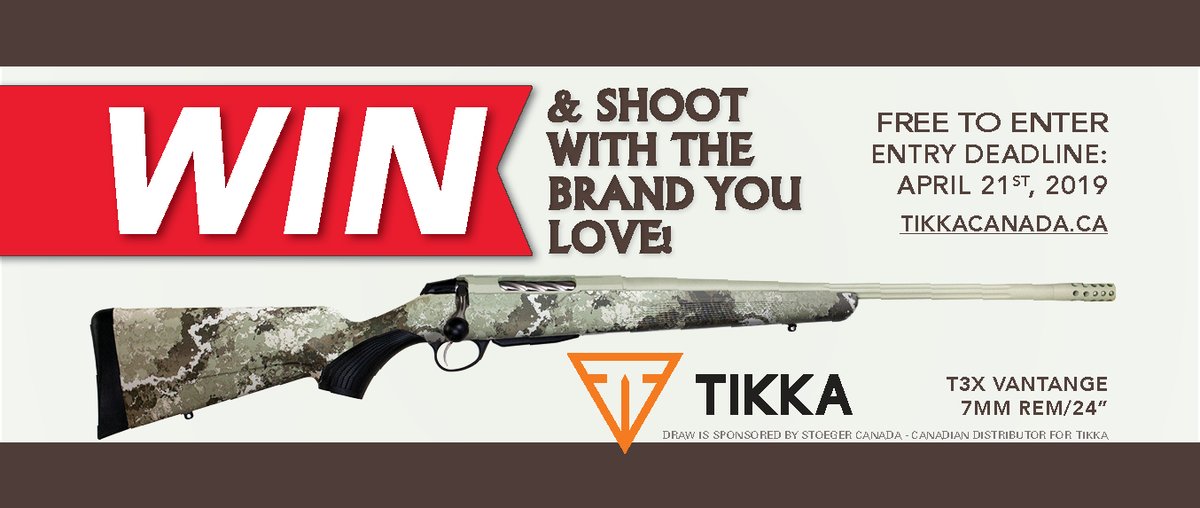 Sign up for our Canadian newsletter for a chance to win the NEW #TikkaT3x Vantage! #winthebrandyoulove

stoegercanada.ca/news/

Must be Canadian 🇨🇦 and 18 years or older with a valid pal.

#Tikkafirearm #Rifles #Boltaction #7mmrem