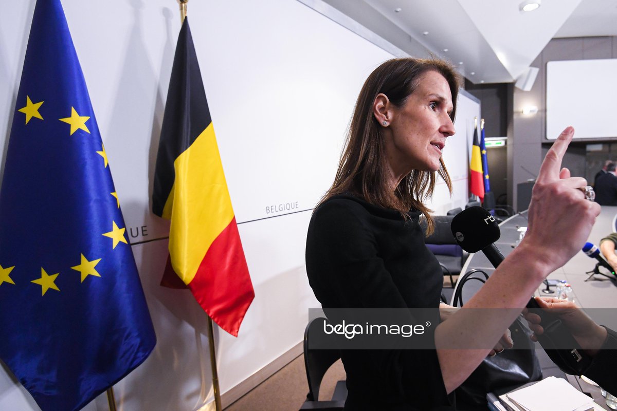 BelgaImage's tweet photo. Belgian Prime Minister Sophie Wilmes pictured during a meeting of the National Safety Council, consisting of politicians and intelligence services, to discuss tackling Covid-19.
.
.
.
📸 @LDieffembacq 
.
.
.
#belgaimage #COVID19 #coronavirus #primeminister @Sophie_Wilmes https://t.co/XtIn1vR1rS